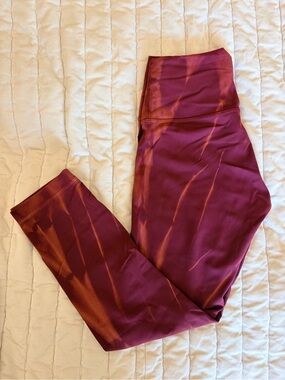 Lululemon Wonderunder High-Waist Burgundy Leggings 23” Inseam, size 6